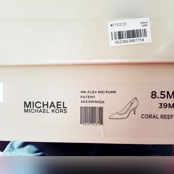 Nwb, hot Michael Kors Patent Mid Flex Pump in Coral Reef - Picture 5 of 5